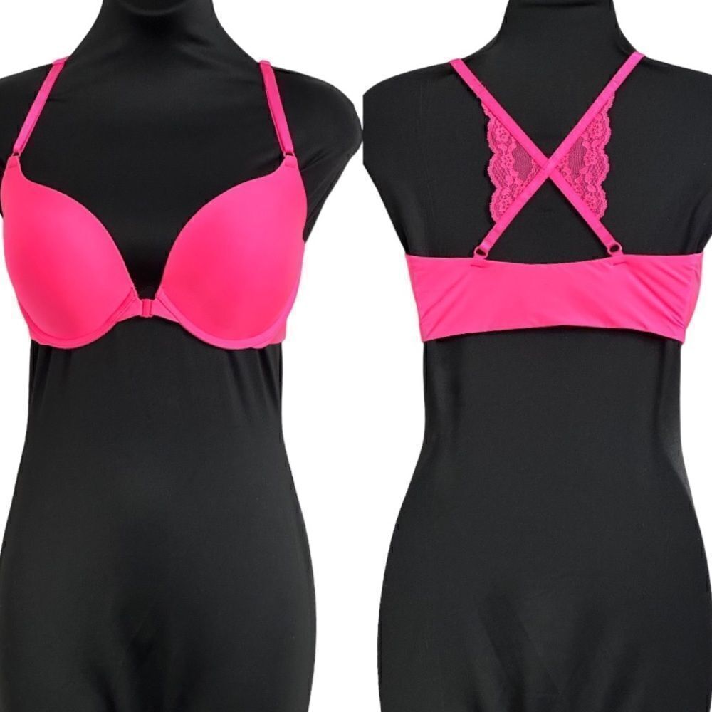 Victoria’s Secret VERY SEXY Push-up Bra in Size 34DD in Hot Peach/Pink Color